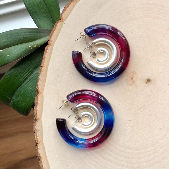 NWT HTF Free People All The Best Hoop Earring Set - Picture 2 of 11